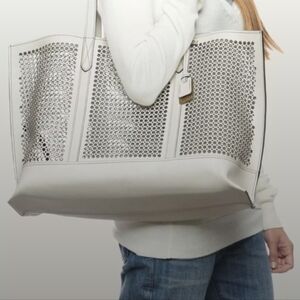 Frye off white Peyton perf tote